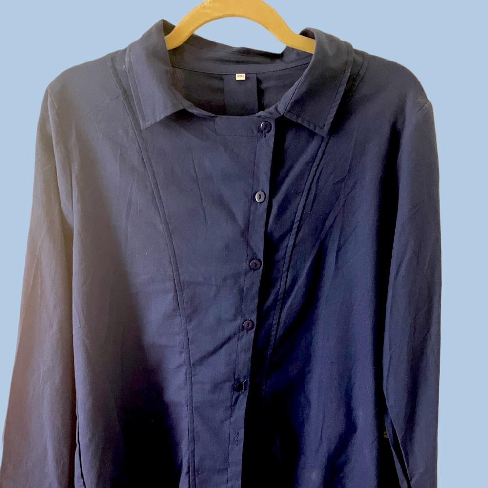 Navy Linen Shirt